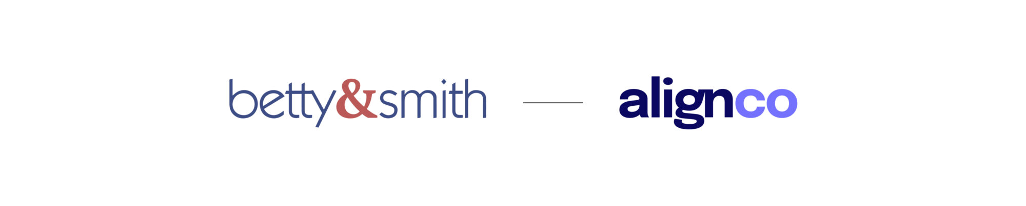 Old Betty & Smith logo alongside new alignco logo