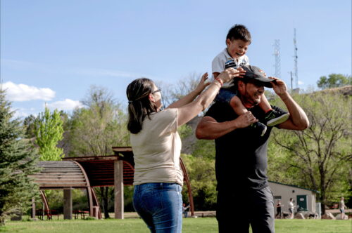 Coloradan family enjoying a day at the park.