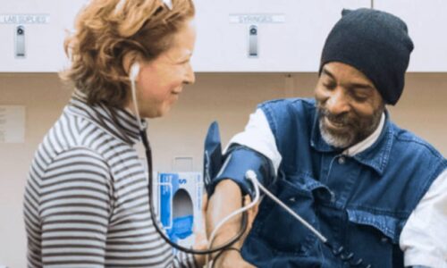 Doctor treating patient