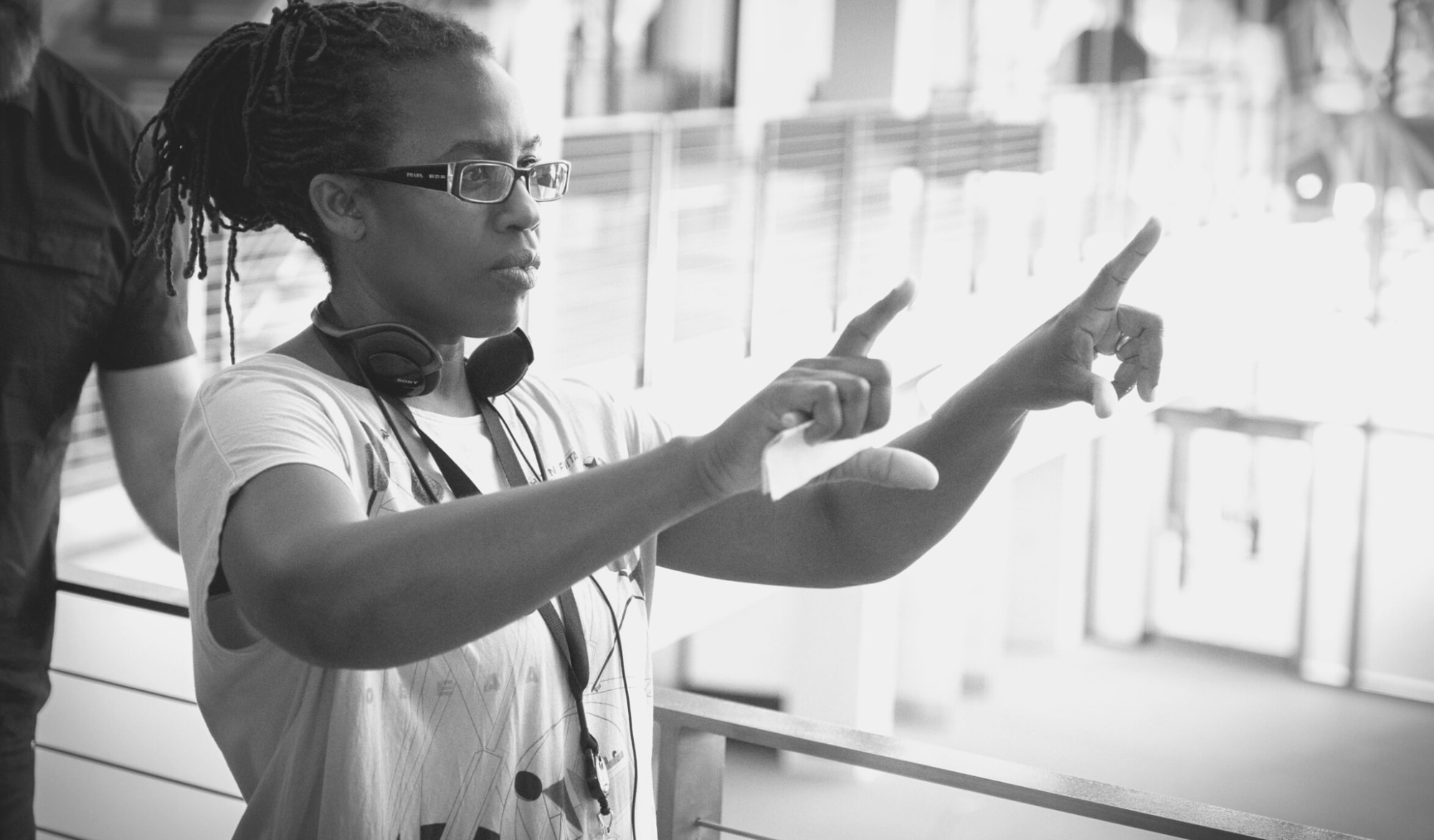 Black woman directing a scene